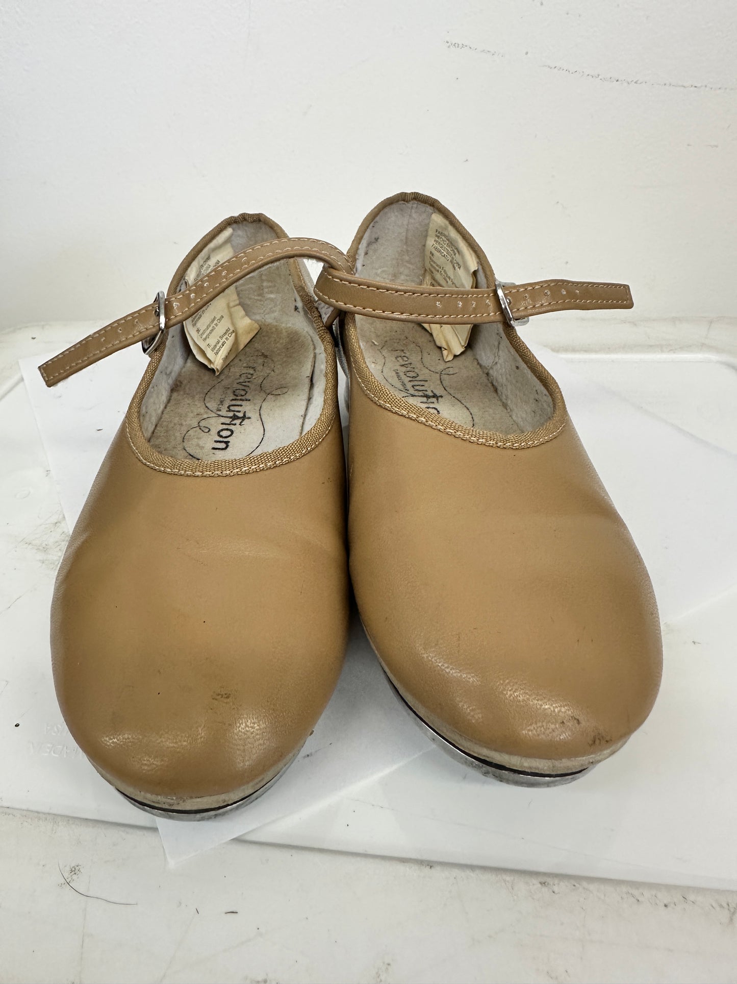 Pre-Owned Tap Shoes Revolution Style 826 3M Child Mary Jane Buckle Tan