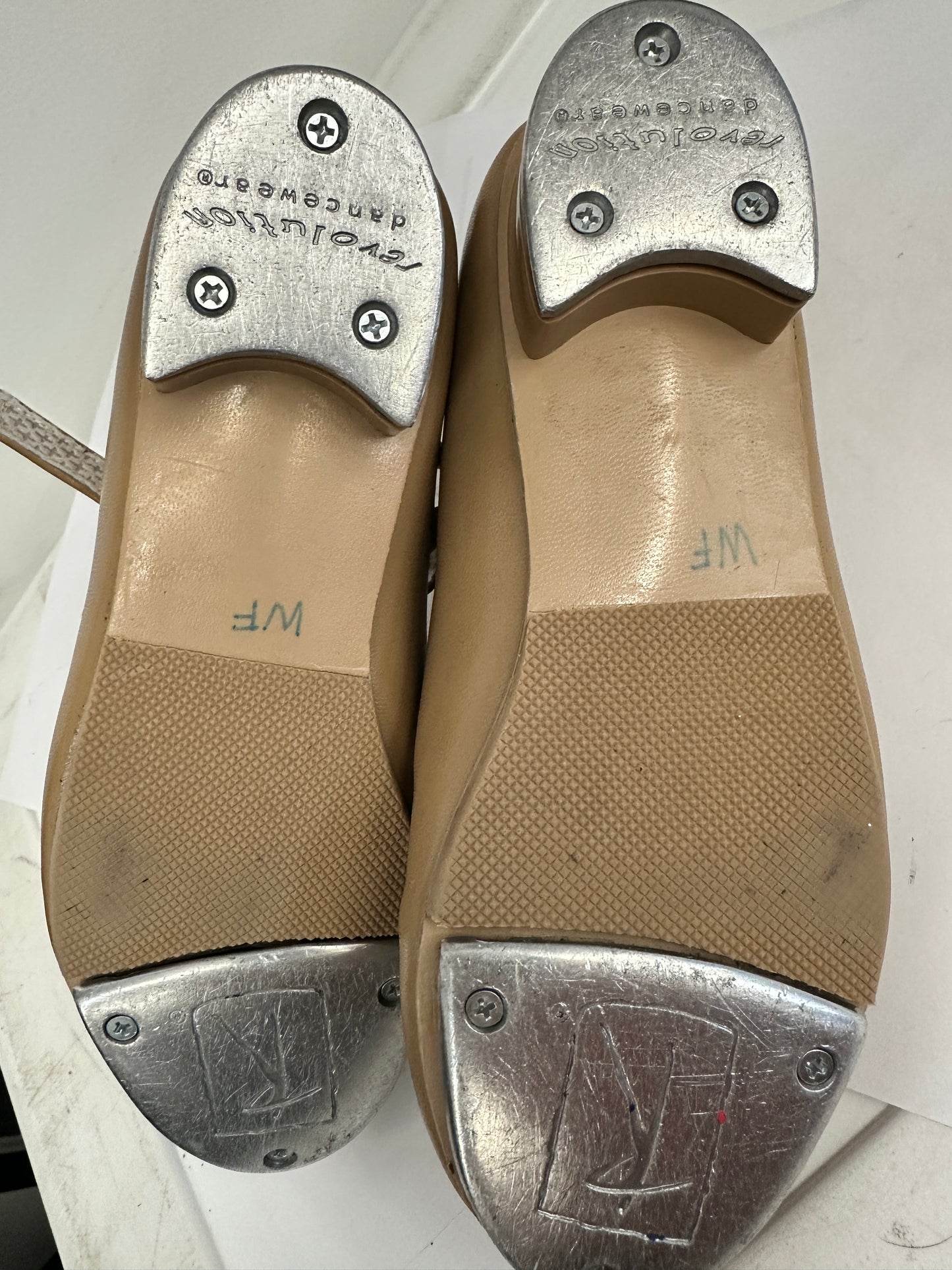 Pre-Owned Tap Shoes Revolution Style 826 3M Child Mary Jane Buckle Tan