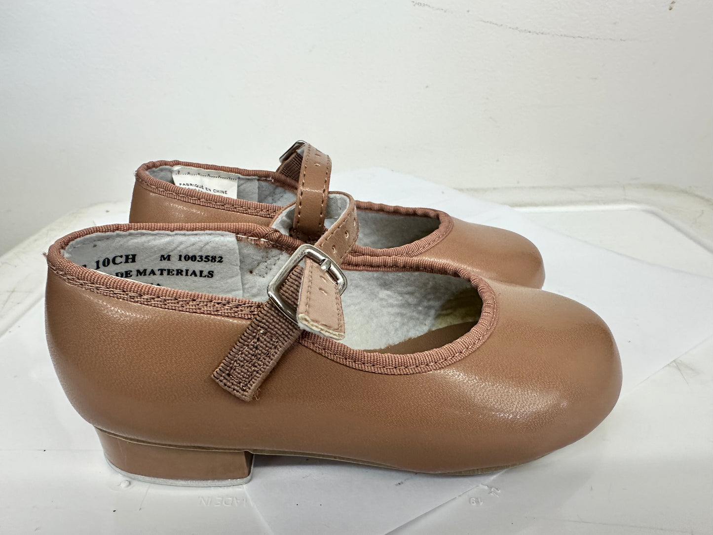 Pre-Owned Tap Shoes Revolution Style 808 10M Child Mary Jane Buckle Tan