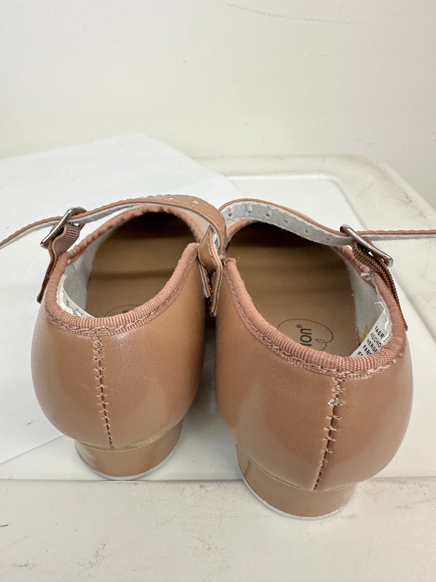 Pre-Owned Tap Shoes Revolution Style 808 10M Child Mary Jane Buckle Tan