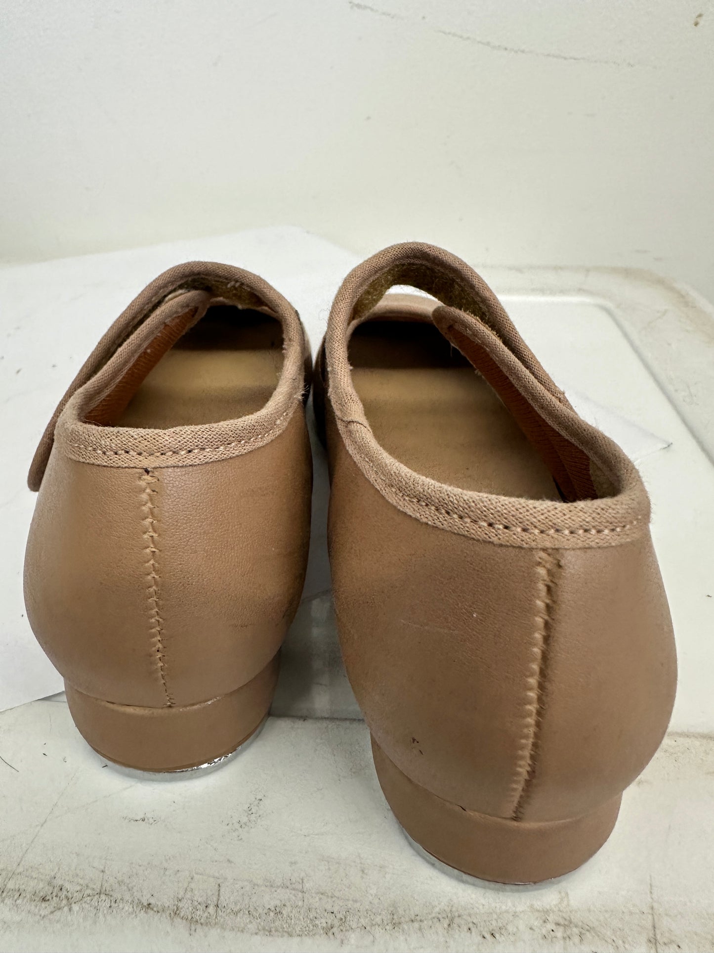 Pre-Owned Tan Tap Shoes SoDanca Child 13.5M Mary Jane Leather Loop Strap