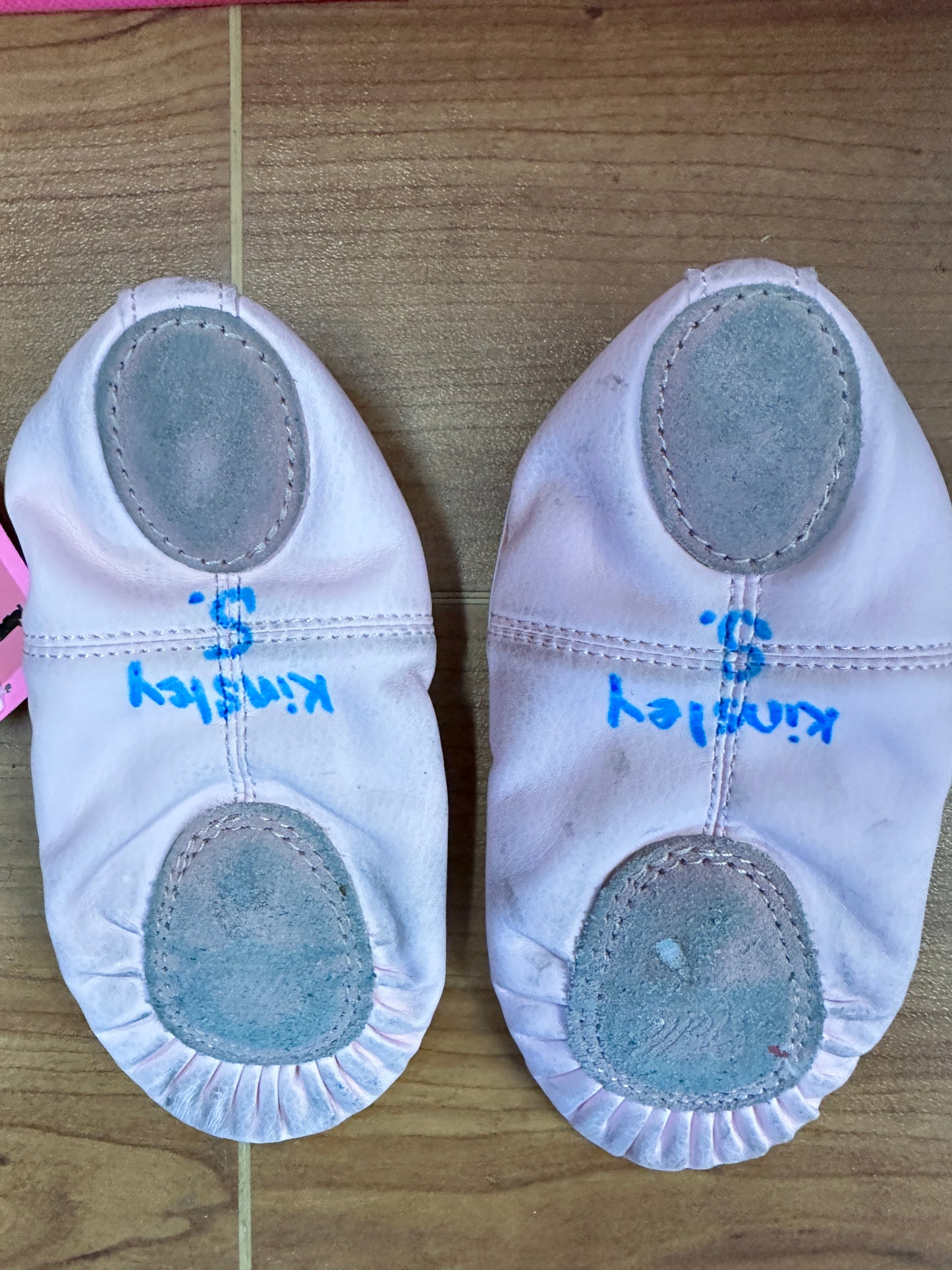 Pre-Owned Ballet Shoes Stelle Girls 1M Leather Double Strap Split Sole