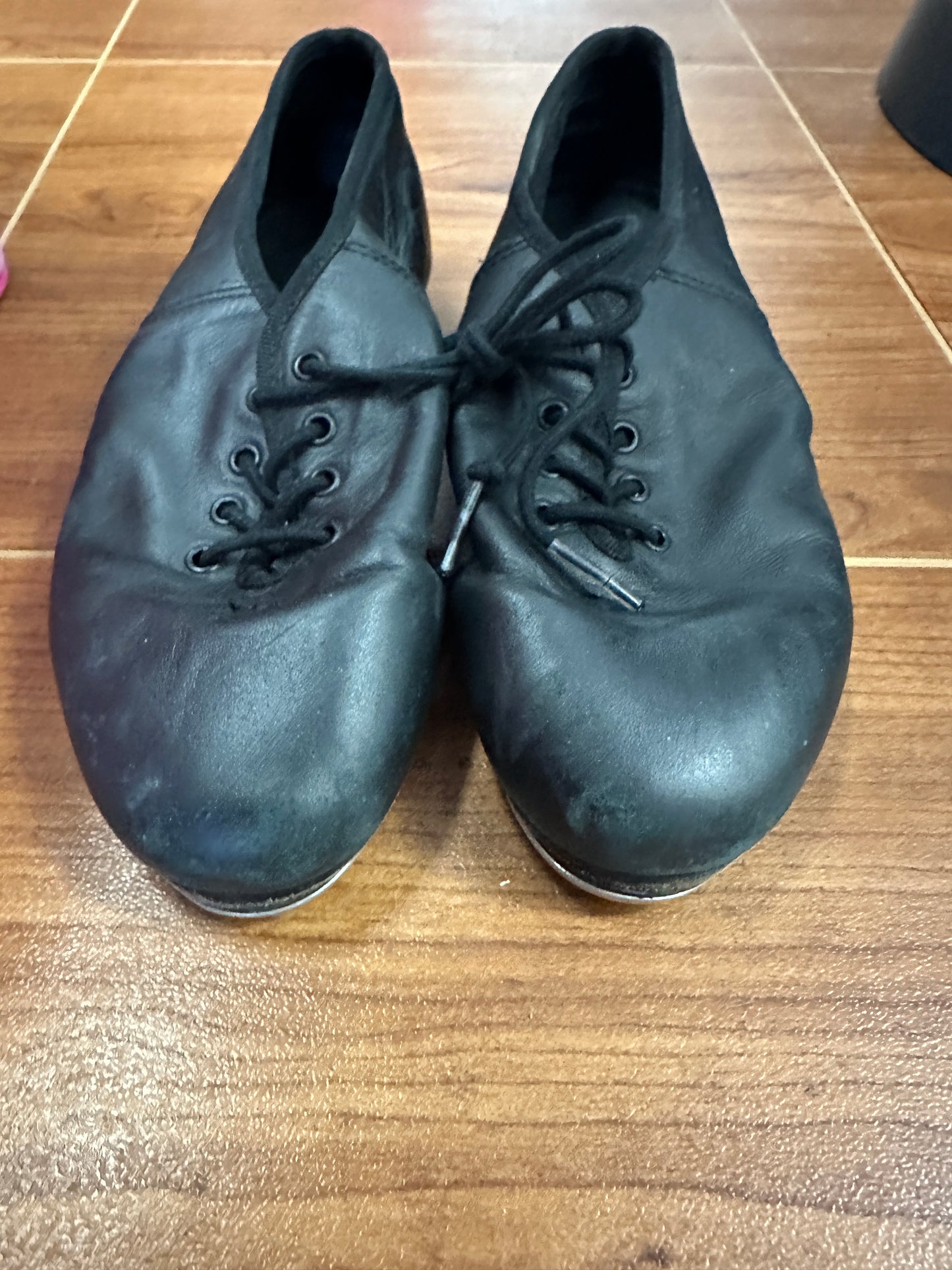 Pre-Owned Split Sole Tap Shoes Dancing Fair Youth 2M Oxford Leather