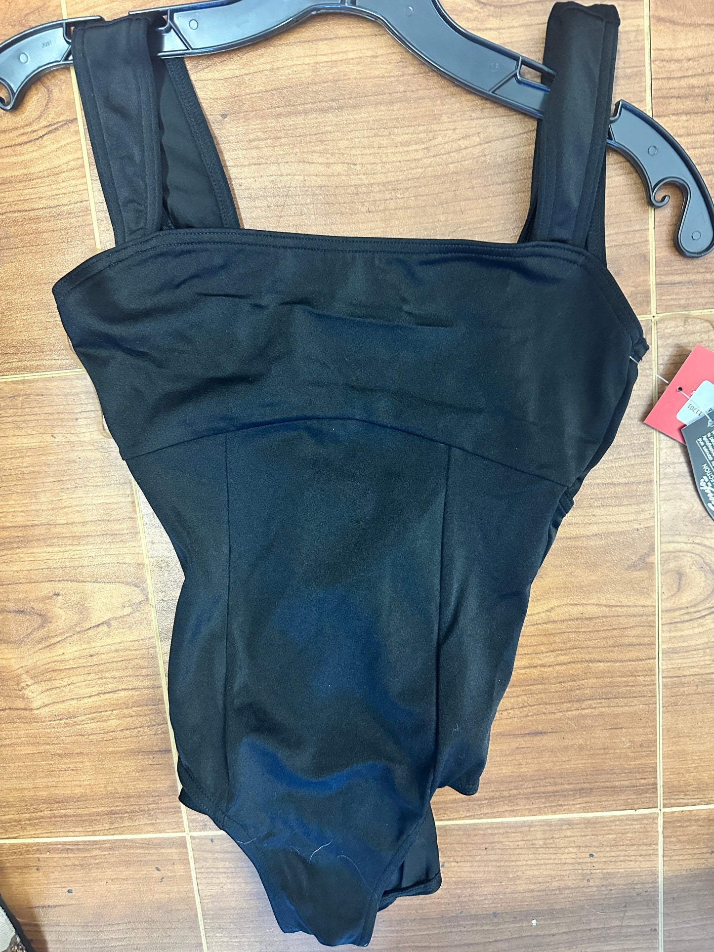 New Closeout Leotard Capezio 1039W Black Ballet Tap Jazz Tank with Deep V Cinch Back