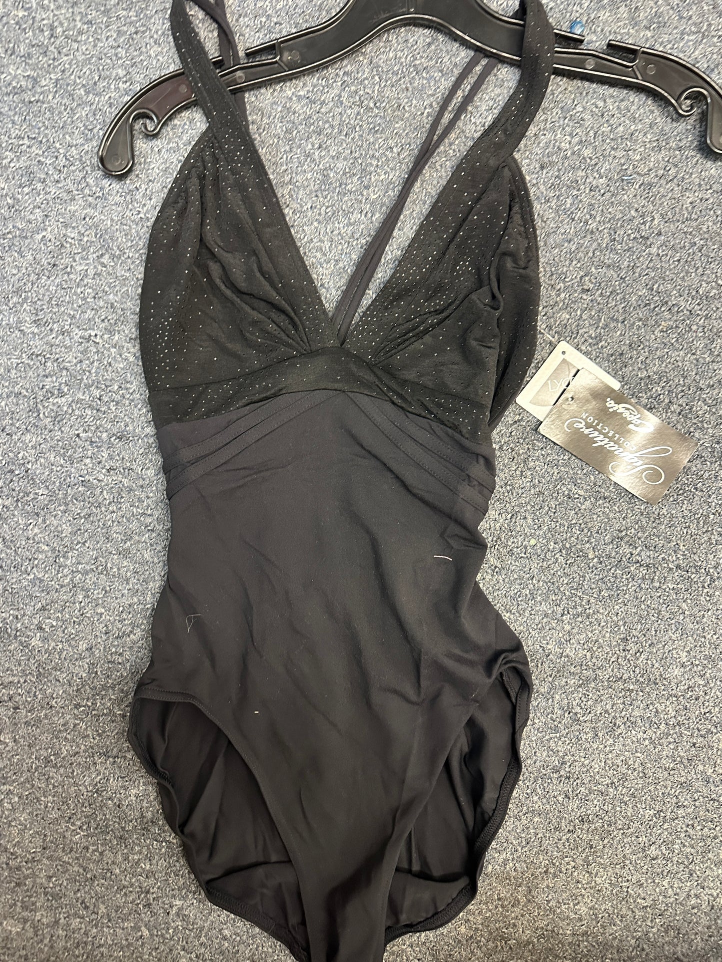 NEW Closeout Leotard Capezio Signature 10136 Black Large Adult Ballet Jazz