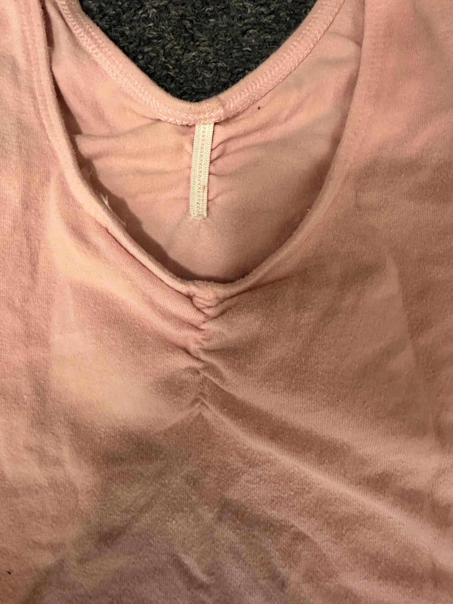 Pre-Owned Leotard Large Child Pink Cotton Tank with Pinch Front and Back