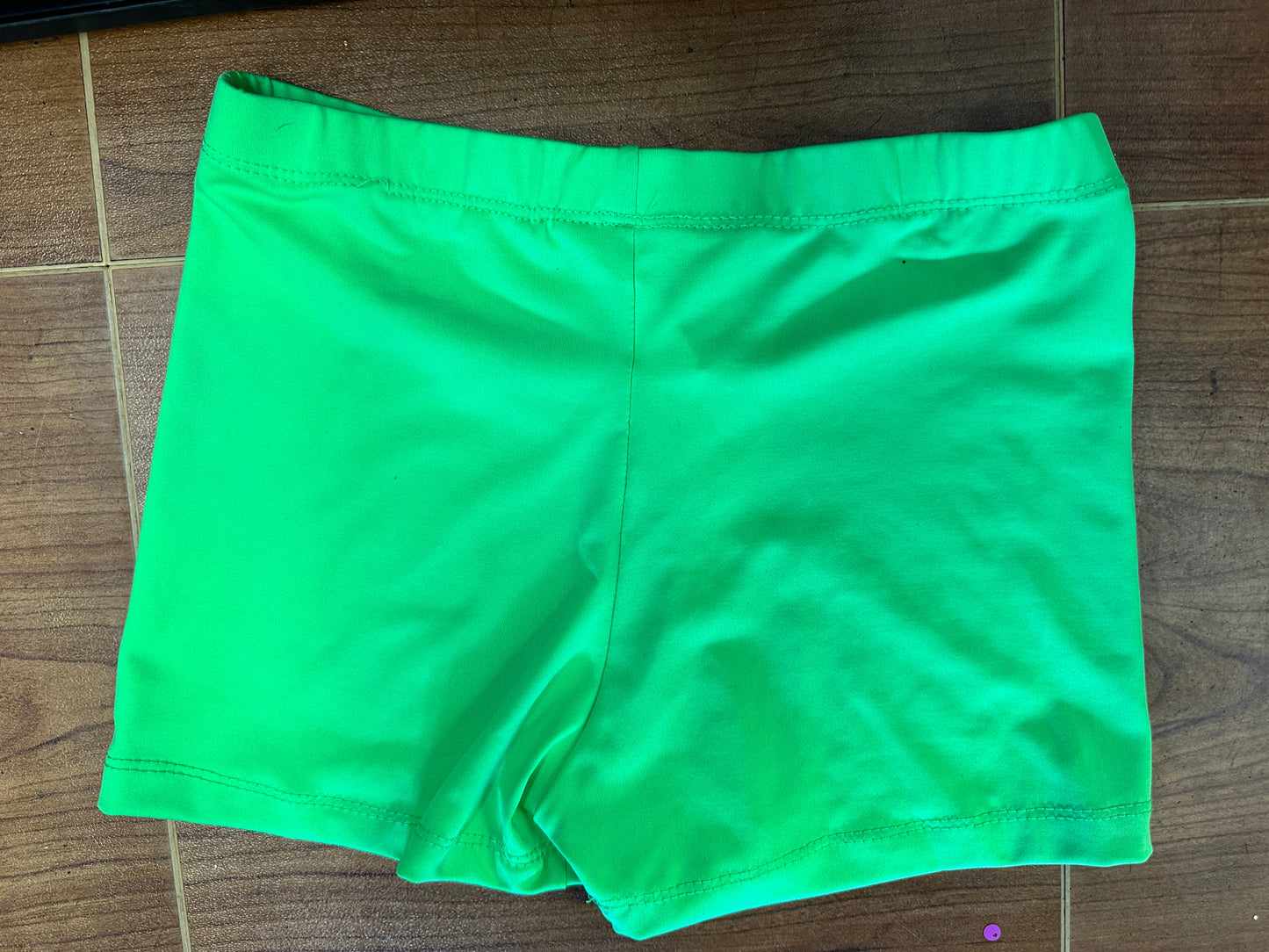 Pre-Owned Shorts Large Child Lime Green Jazz Tap Gymnastics