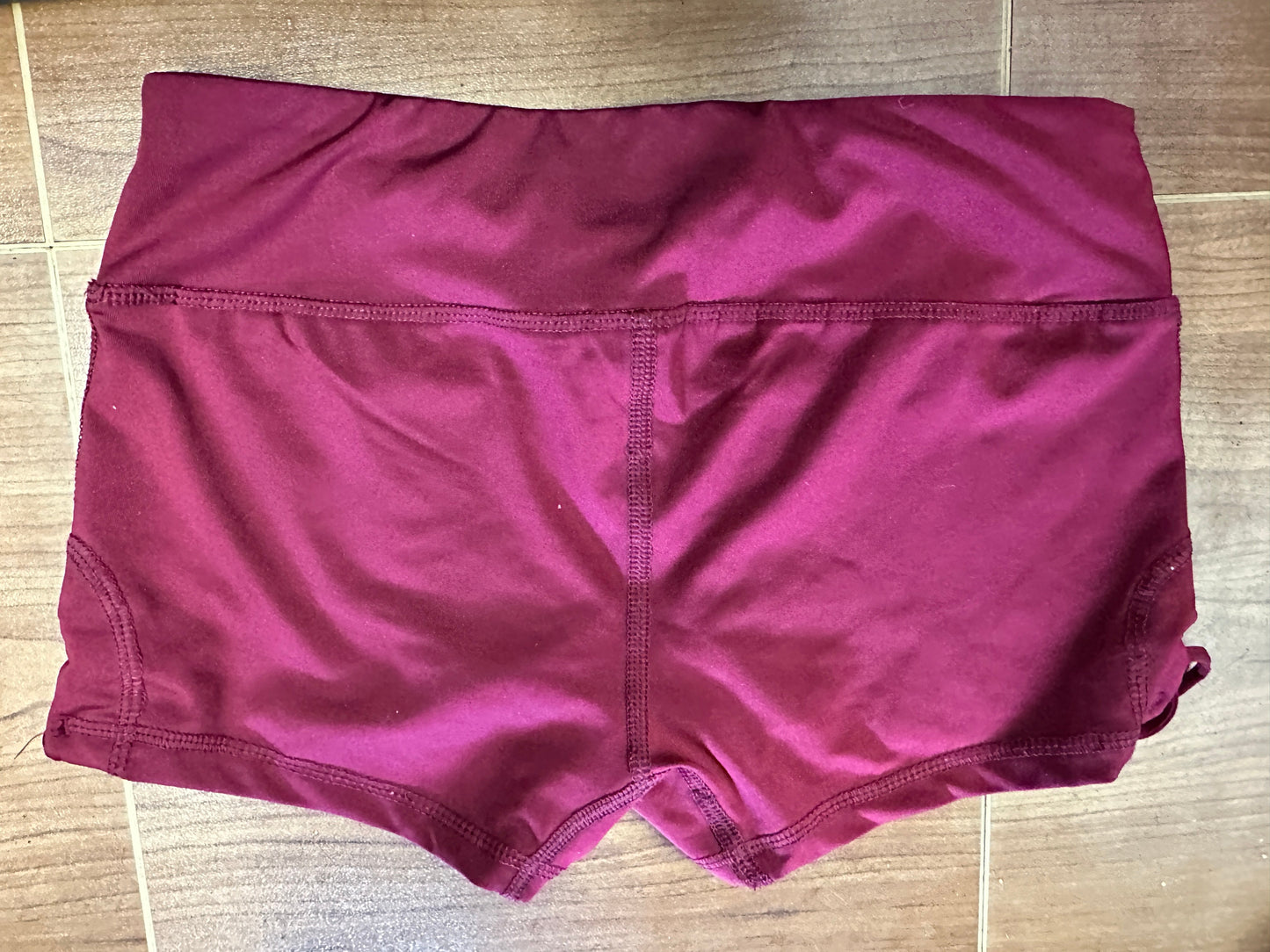 Pre-Owned Shorts Small Adult Burgundy Strappy Sides Jazz Tap Modern