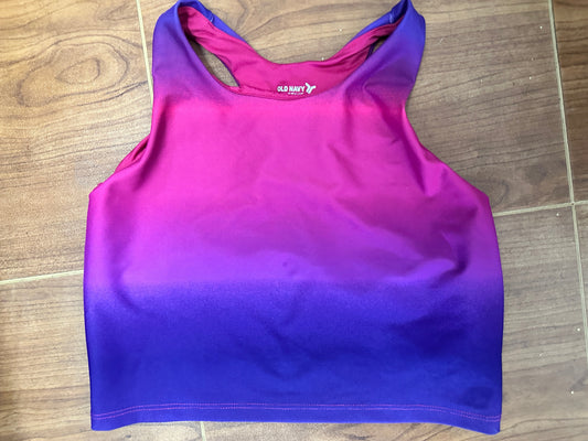 Pre-Owned Crop Top Old Navy Pink Purple Large Child Jazz Gymnastics Activewear