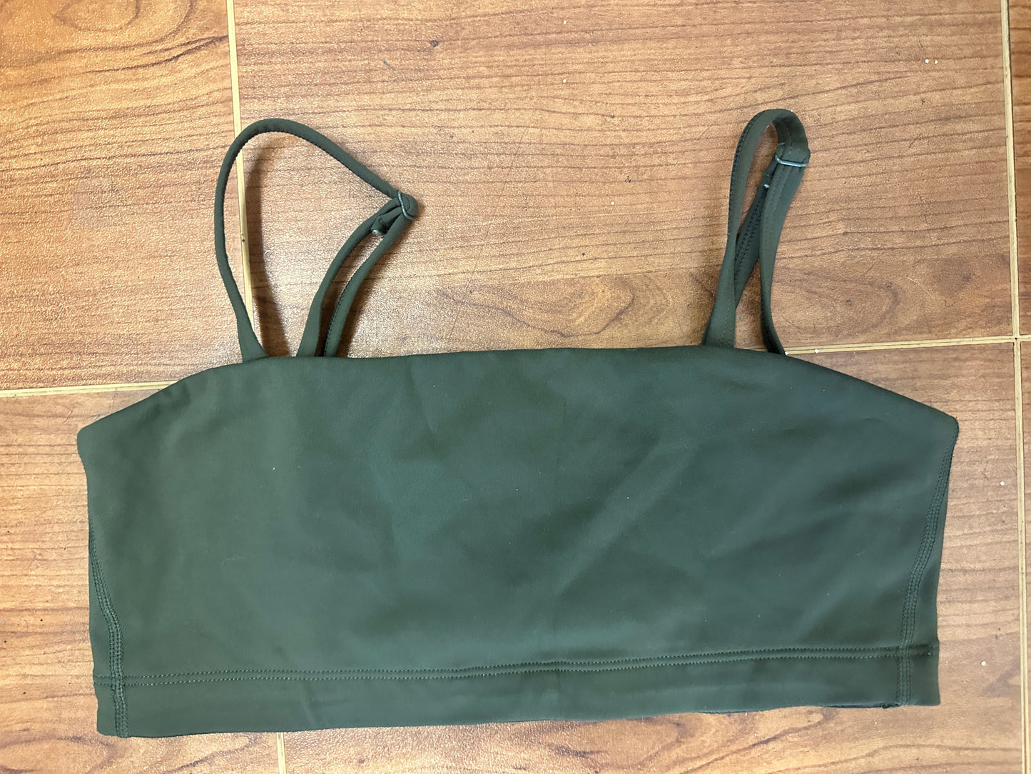 Pre-Owned Crop Top High Quality Olive Green Small Adult Jazz Gymnastics Workout