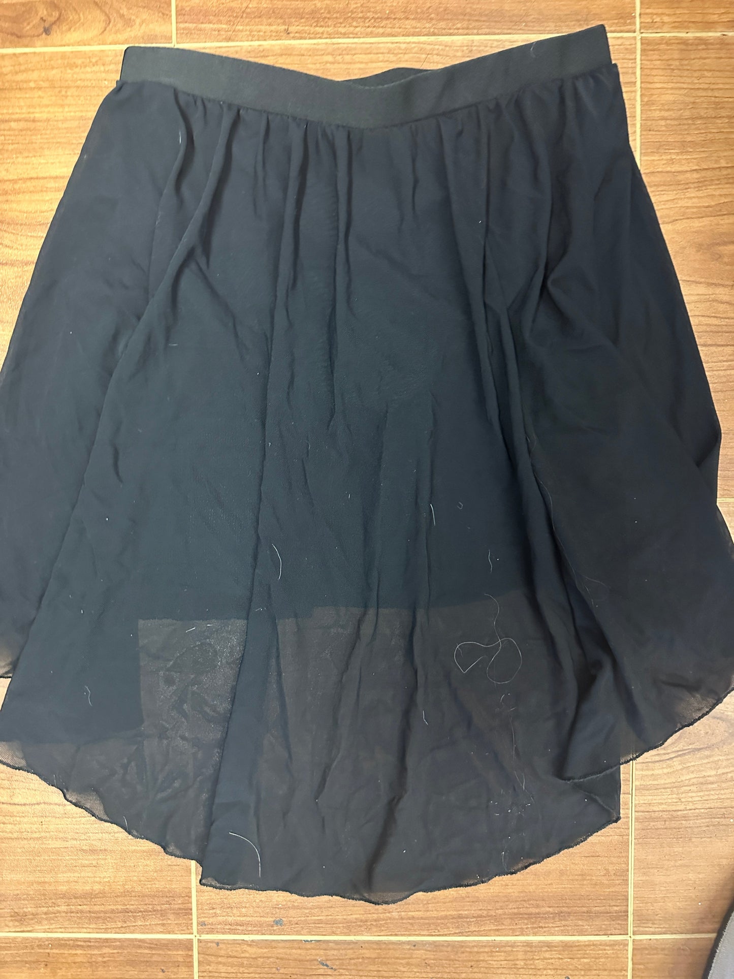 Pre-Owned Skirt Sheer High Low with Built in Trunks iEFFiEL Large Child