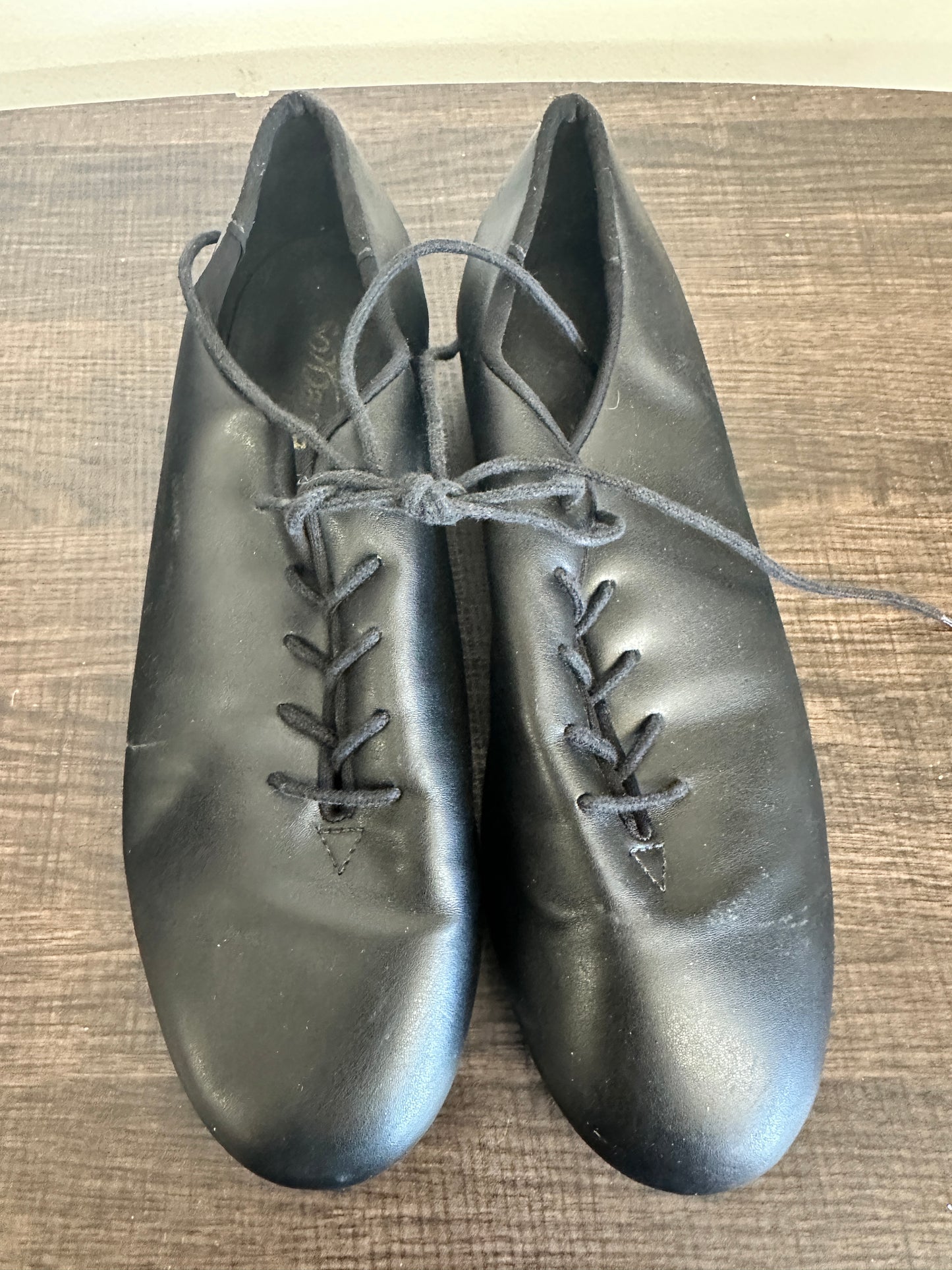 Pre-Owned Tap Shoes SoDanca Adult 9.5W Oxford Leather Lace Up Student