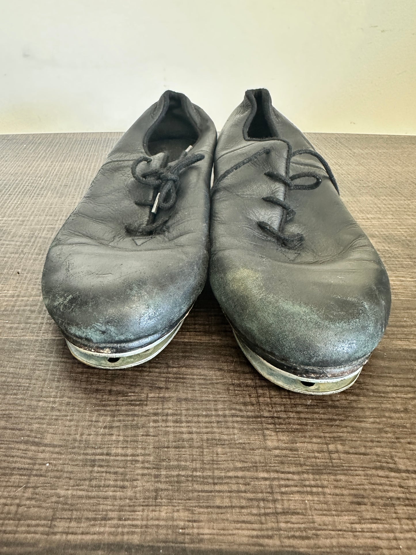 Pre-Owned Clogging Tap Shoes Steven Stompers Adult 6M Buck Leather Split Sole
