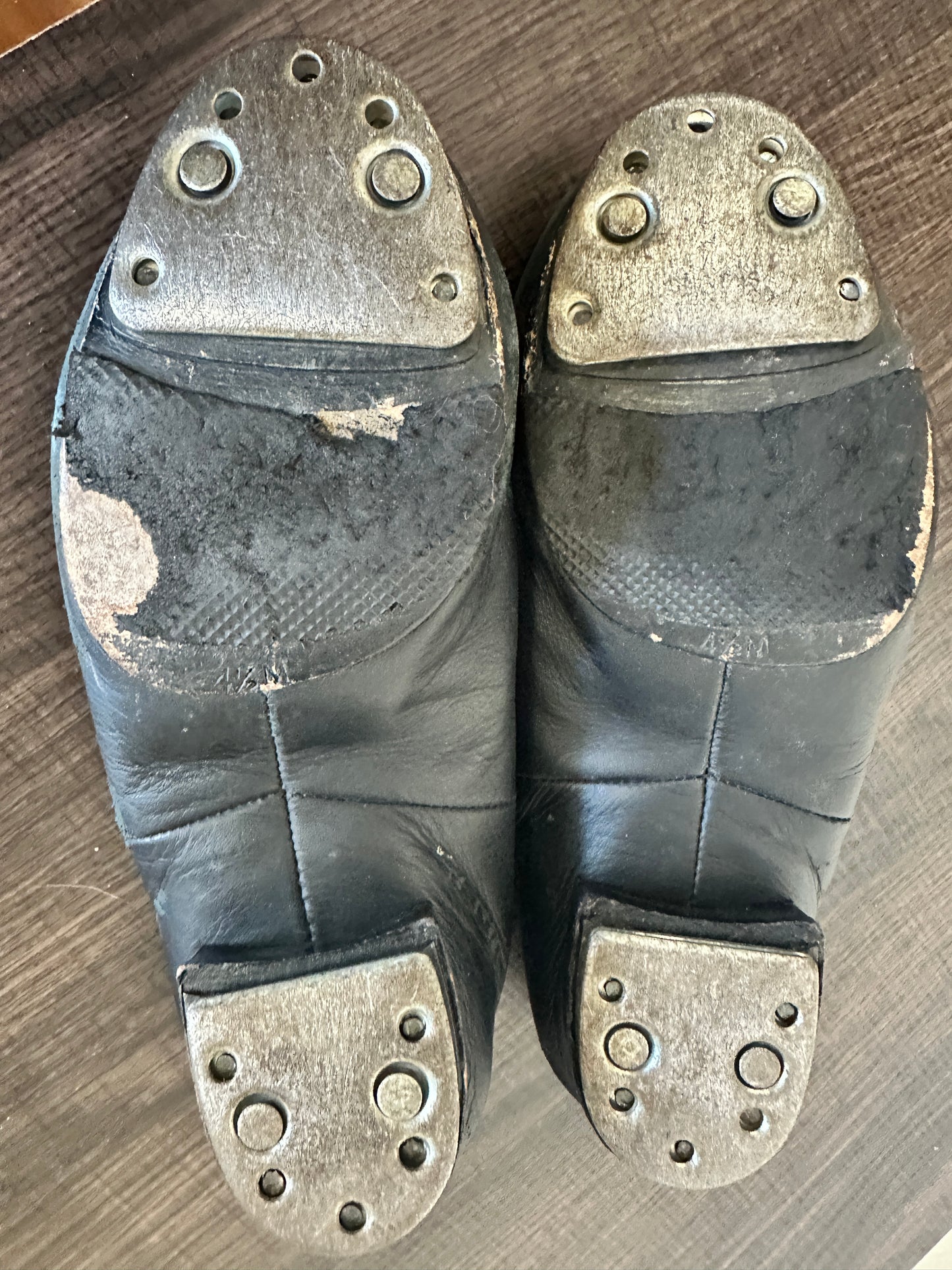 Pre-Owned Clogging Tap Shoes Steven Stompers Adult 6M Buck Leather Split Sole
