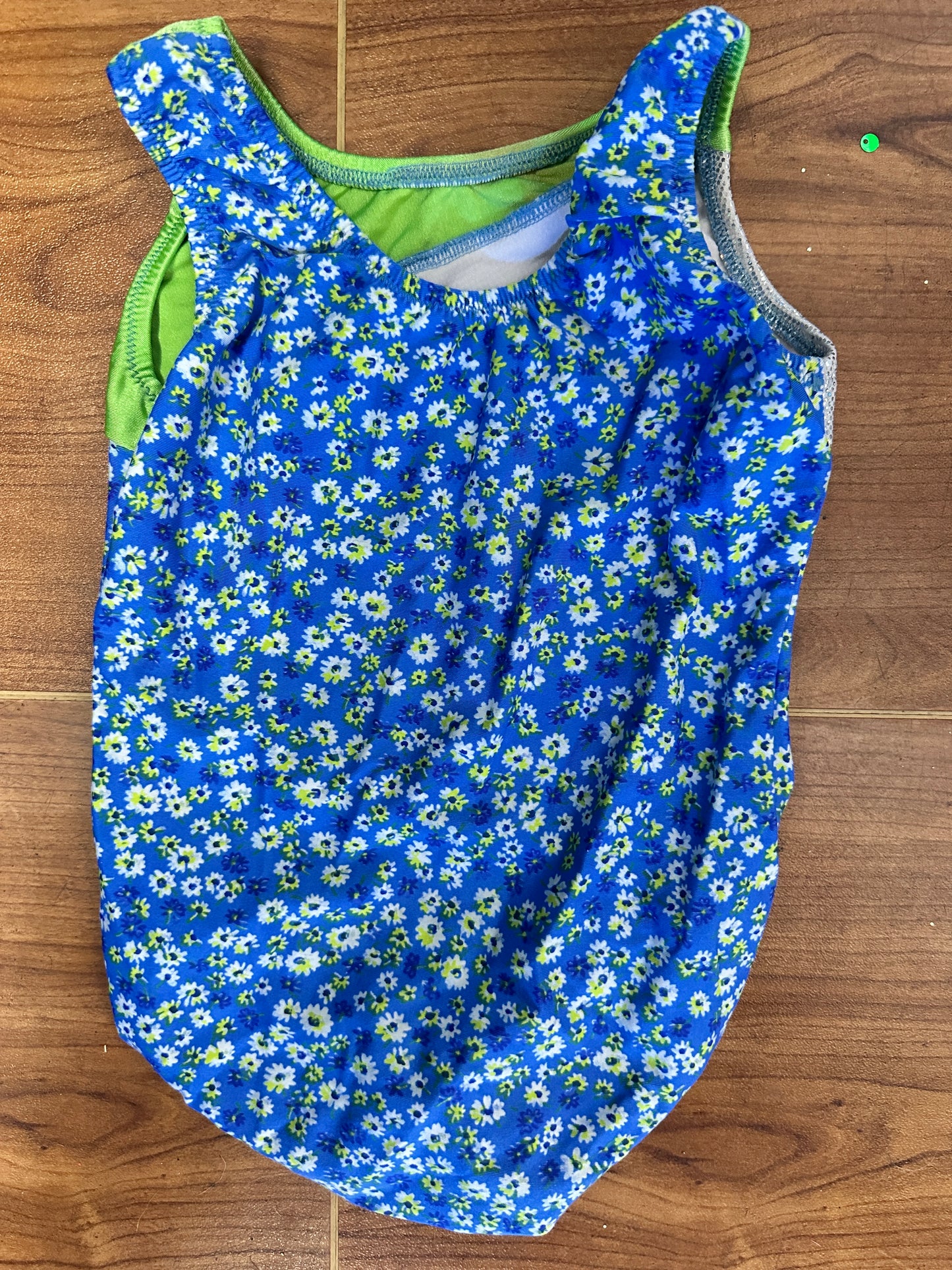 Pre-Owned Gymnastics Leotard Motionwear Small Child Daisy Flower Acro Tumbling