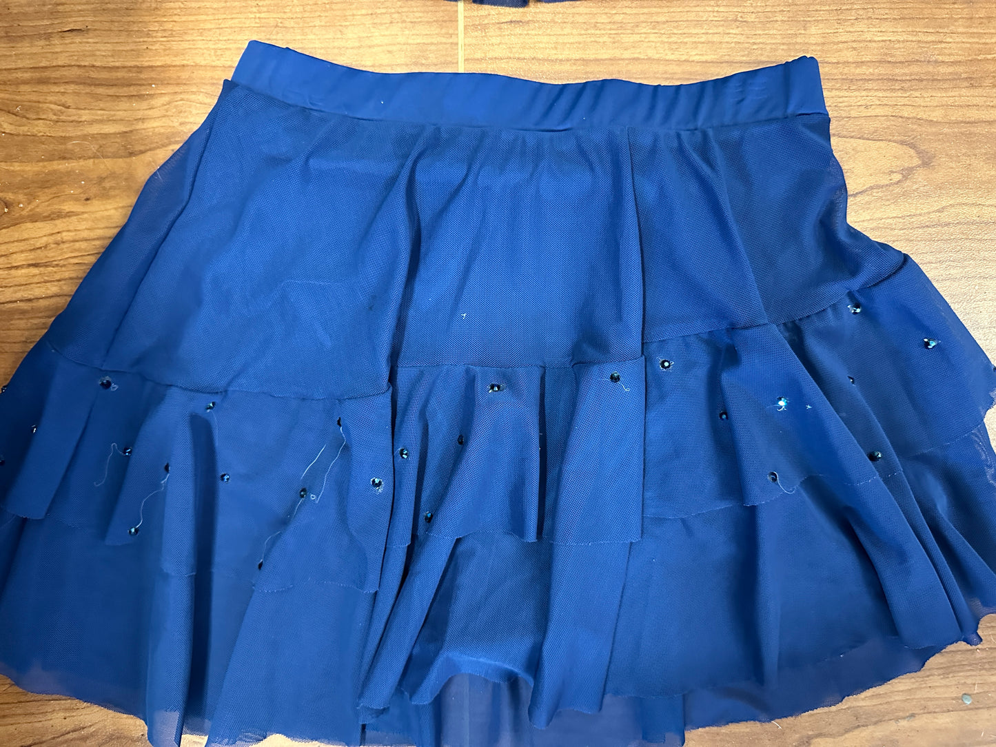 Pre-Owned Costume Small Adult Blue Weissman 17176/17134 Lyrical Contemporary Jazz 2 pc Ruffles