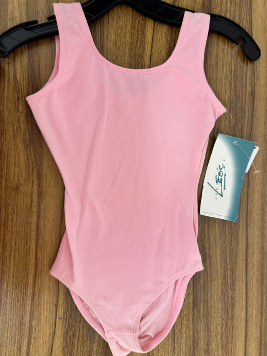 New Closeout Leotard Leo's Dancewear Small Child Pink Short Sleeve Nylon