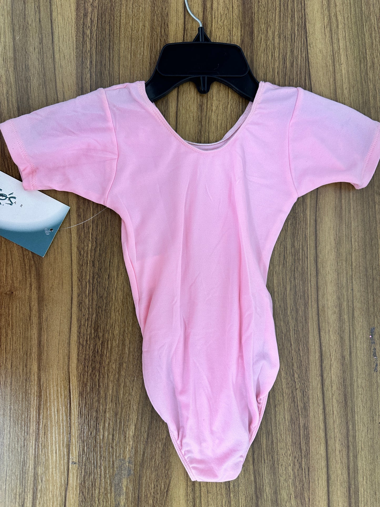 New Closeout Leotard Leo's Dancewear Small Child Pink Short Sleeve Nylon