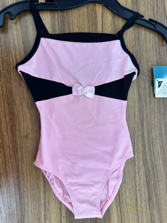 New Closeout Leotard Leo's Dancewear Inter Child Pink Camisole with Bow Cotton (Copy)