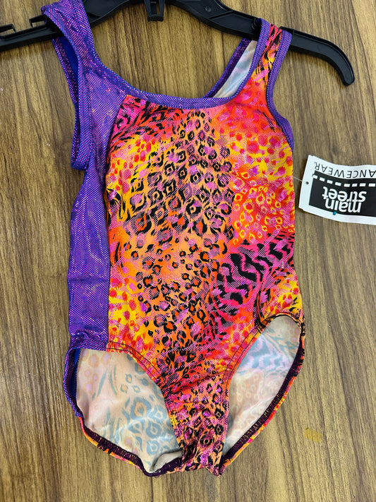 New Closeout Gymnastics Leotard Main Street Small Child Metallic Animal Print Acro Tumbling (Copy)