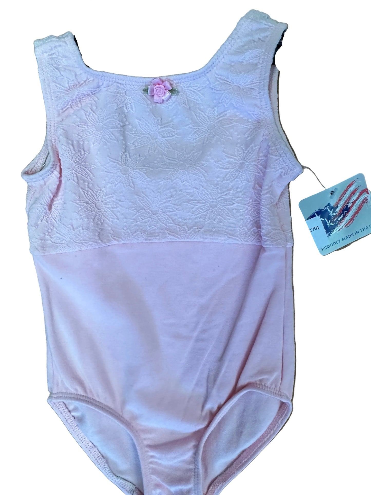 NEW Leotard Danskin Small Child Pink Floral Tank Ballet Tap