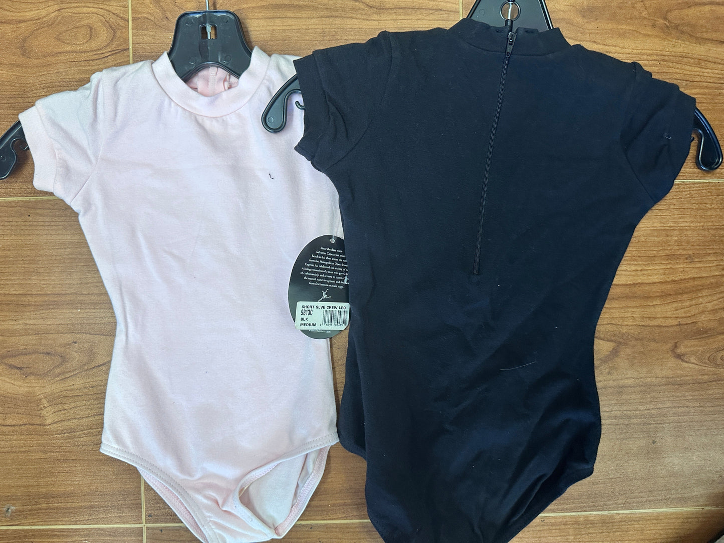 New Closeout Leotard Capezio 9813C Cotton Cap Sleeve Zip Up Ballet Tap Modern