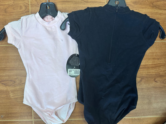 New Closeout Leotard Capezio 9813C Cotton Cap Sleeve Zip Up Ballet Tap Modern