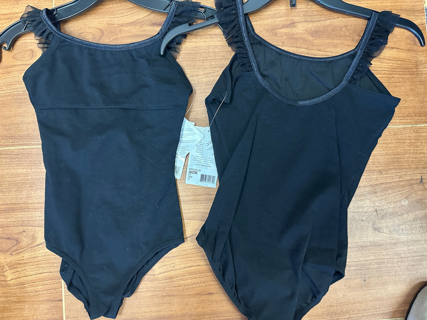 New Closeout Leotard Capezio 10179C Child Sizes Black Sparkle Ballet Tap Jazz