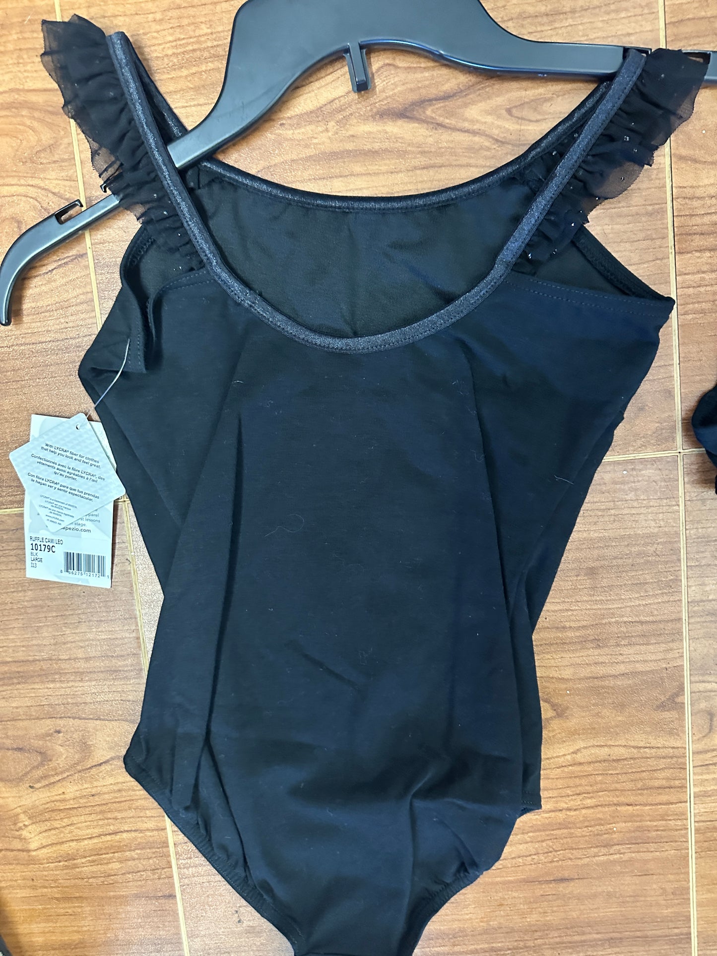 New Closeout Leotard Capezio 10179C Child Sizes Black Sparkle Ballet Tap Jazz
