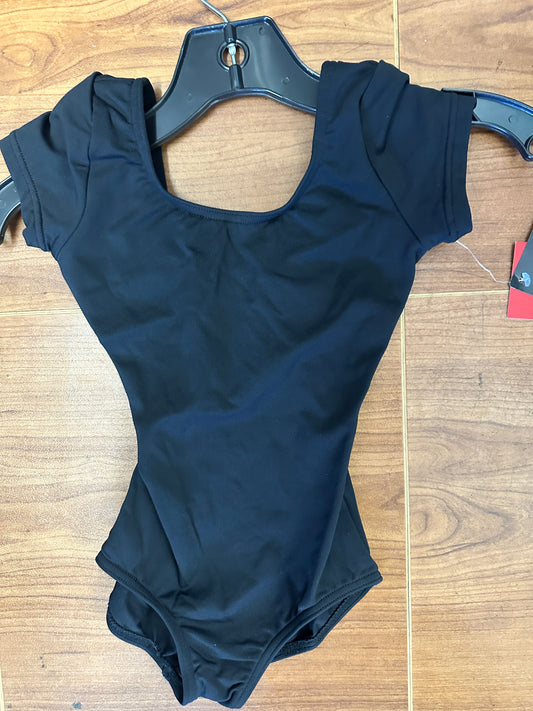 New Closeout Leotard Capezio BD103C Child Sizes Black Cap Sleeve Cross back Ballet