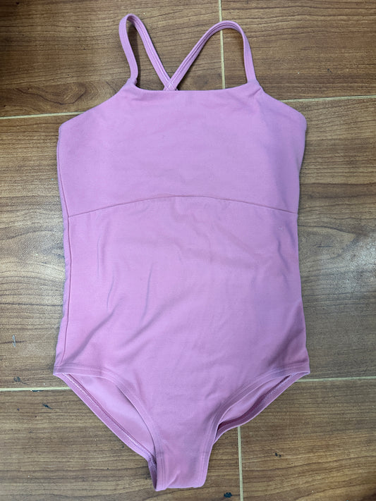 Pre-Owned Strappy Leotard Athleta Girl Small Child Dusty Pink Gymnastics Jazz