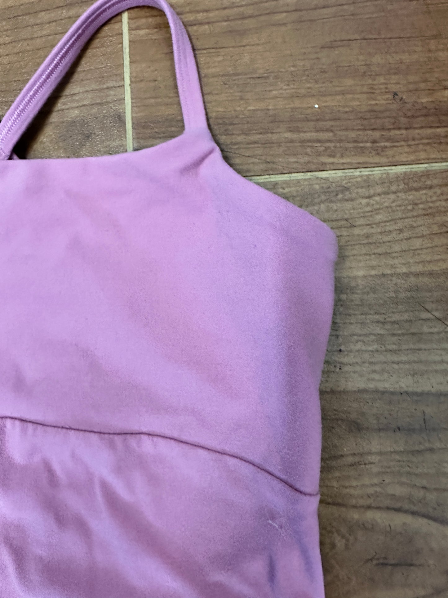 Pre-Owned Strappy Leotard Athleta Girl Small Child Dusty Pink Gymnastics Jazz