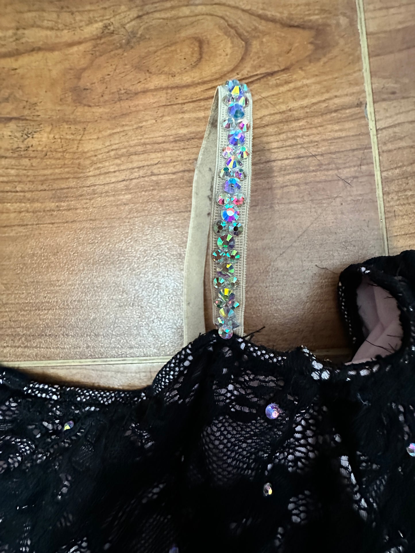 Pre-Owned Costume Medium Adult Pink Revolution RC24600 Jazz Tap Musical Theater Jacket Lace Unitard