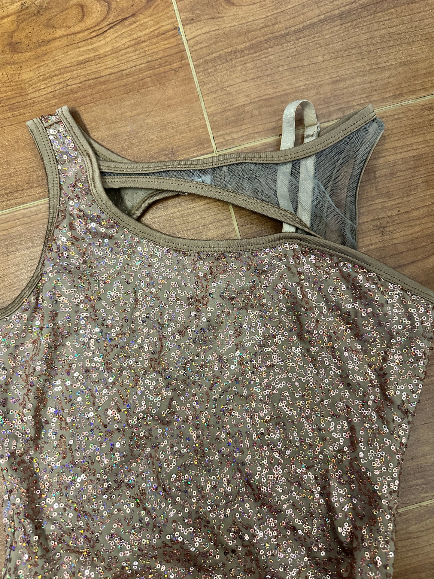 Pre-Owned Costume Curtain Call E1699 Medium Adult Brown Jazz Lyrical Contemporary