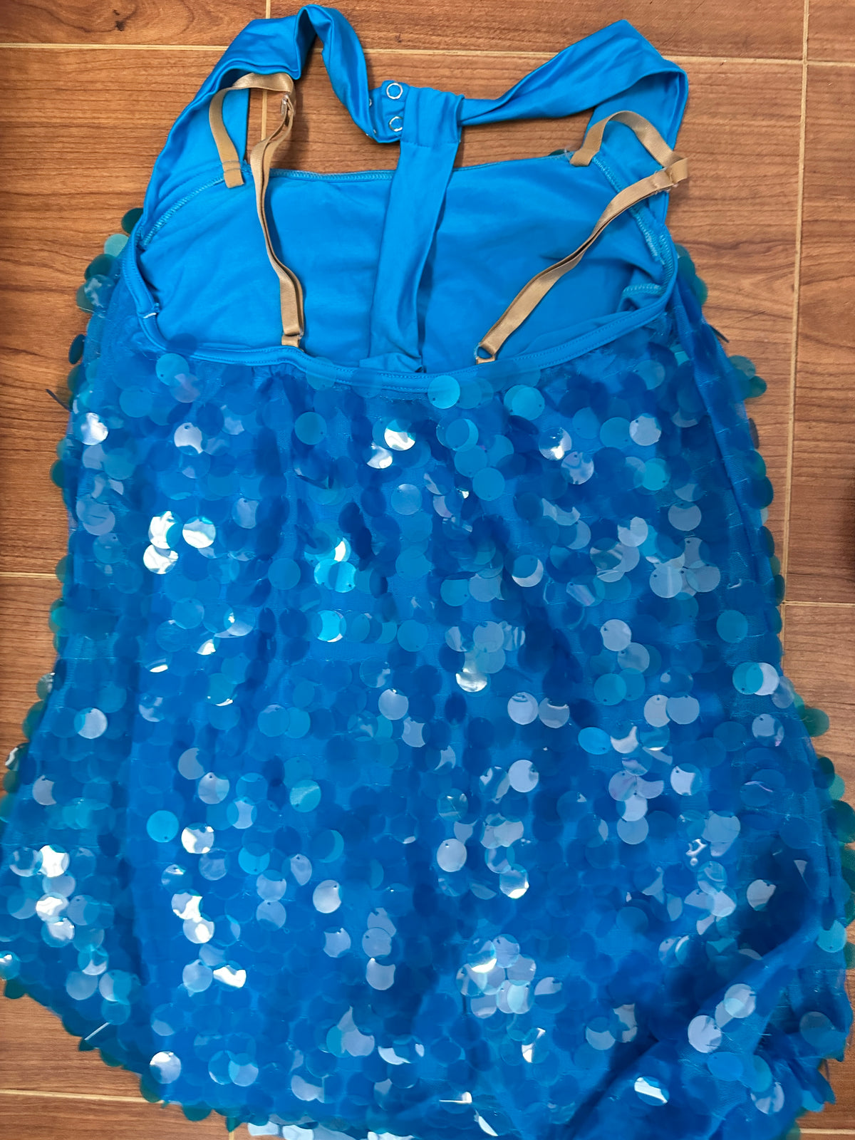 Pre-Owned Costume Small Adult Blue Weissman 7807 Jazz Tap Clogging Musical Theater Sequin Dress Retro