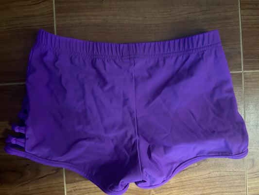 Pre-Owned Shorts Capezio Diamond Sides Dark Pink Small Adult Jazz