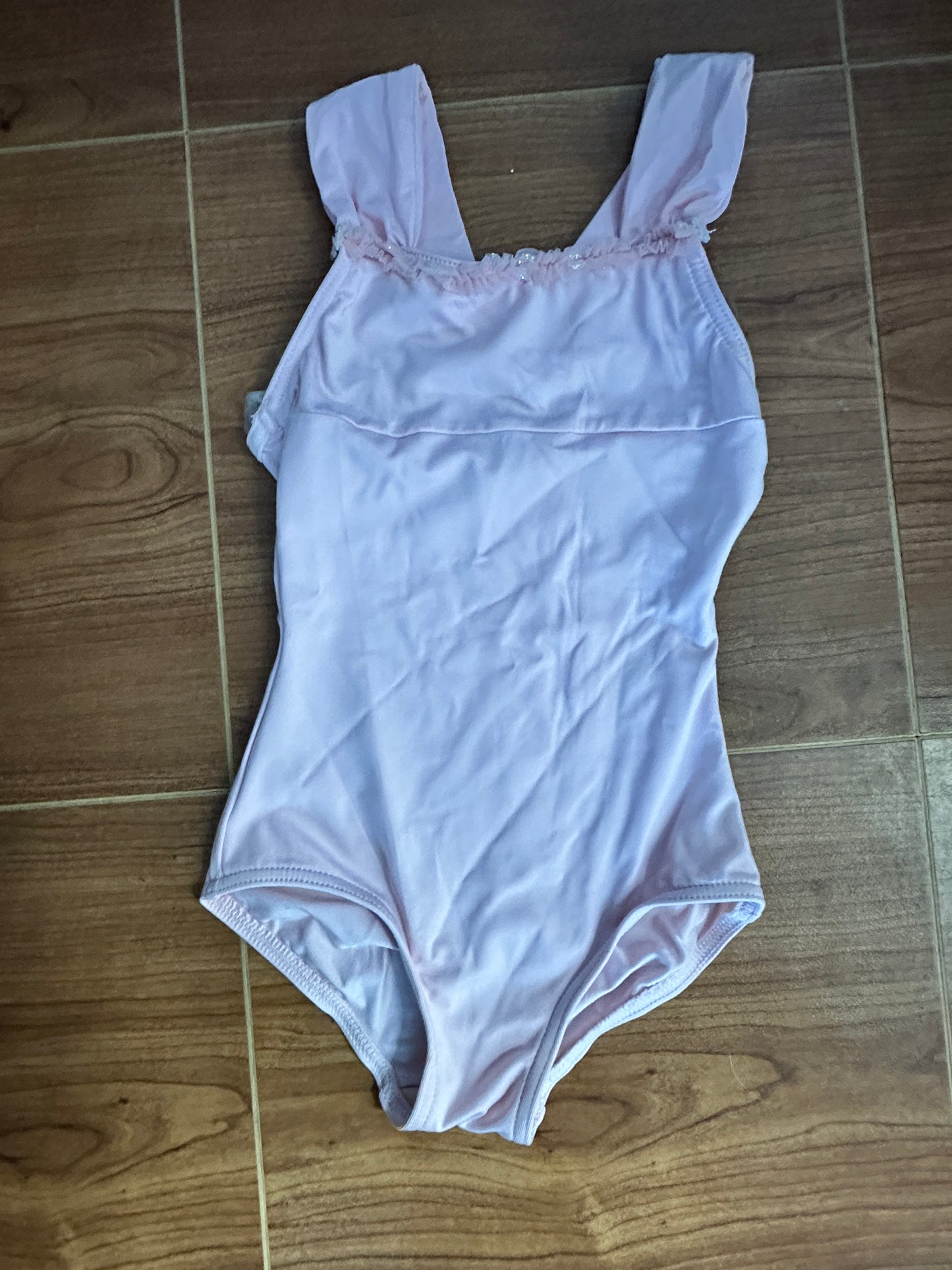 Pre-Owned Leotard Capezio Small Child Lt Pink Sparkle Ballet Tap Jazz
