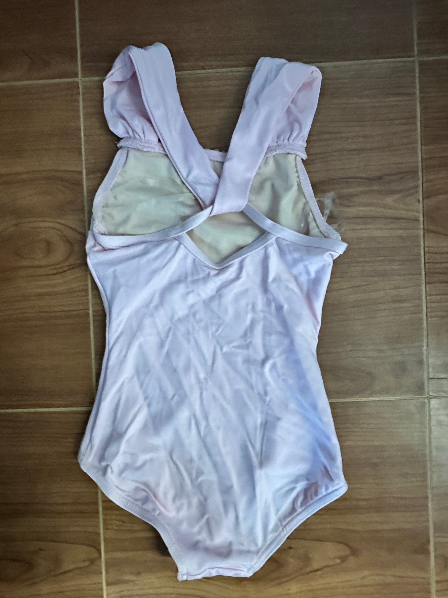 Pre-Owned Leotard Capezio Small Child Lt Pink Sparkle Ballet Tap Jazz