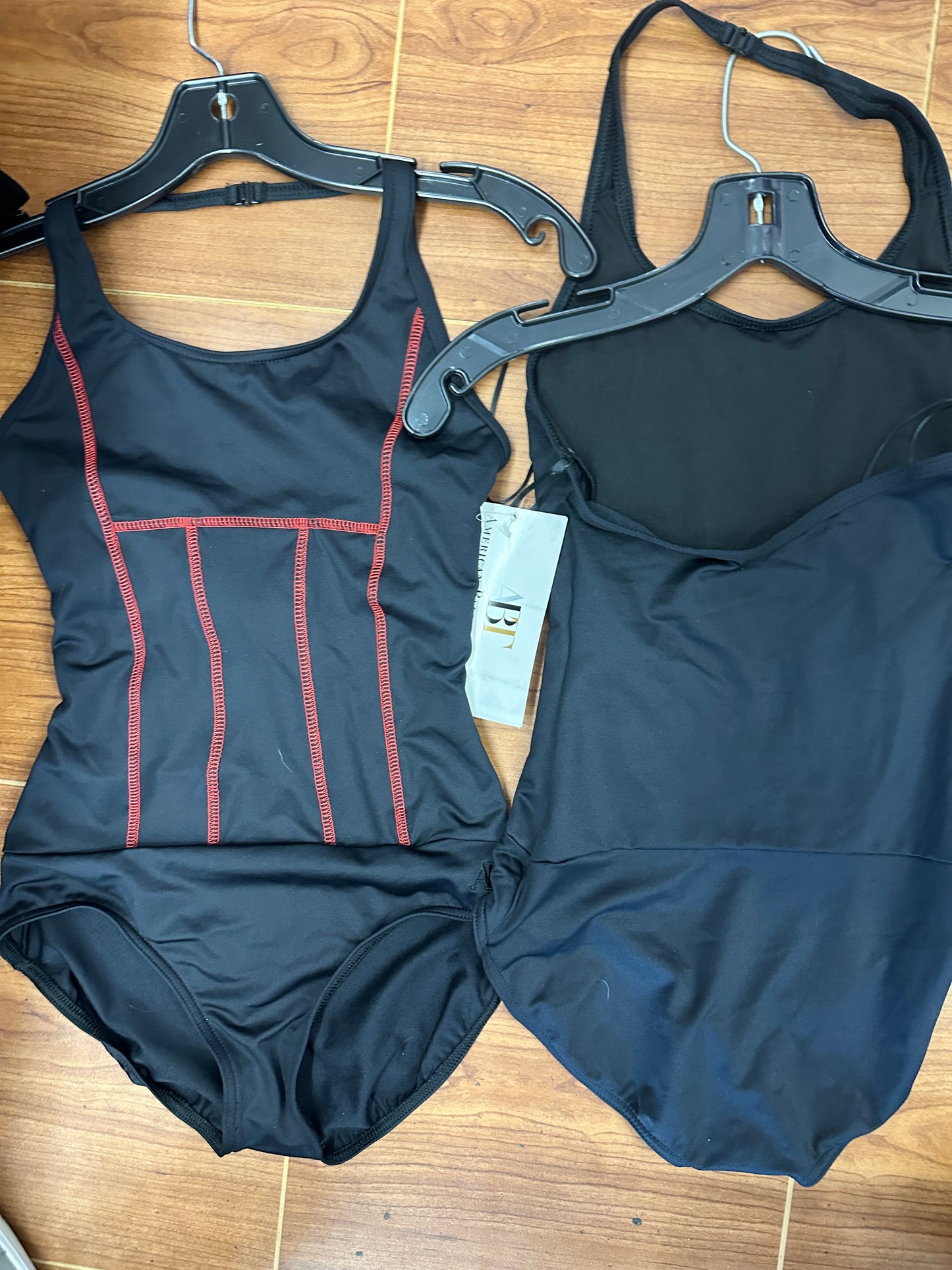 New Closeout Leotard Capezio 3712 Lycra Halter with Red Stitched emitre seams