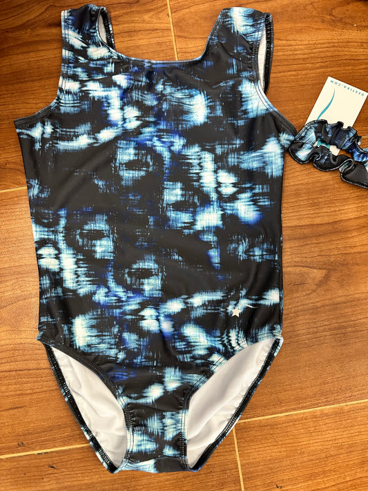 NEW Leotard Destira Static Child Sizes Teal Black Ice Tumbling Acro