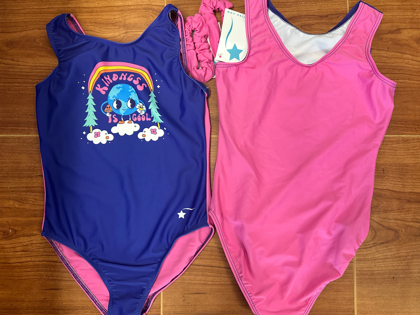 NEW Leotard Destira Kindness is Cool Child Sizes Purple Pink Tumbling Acro