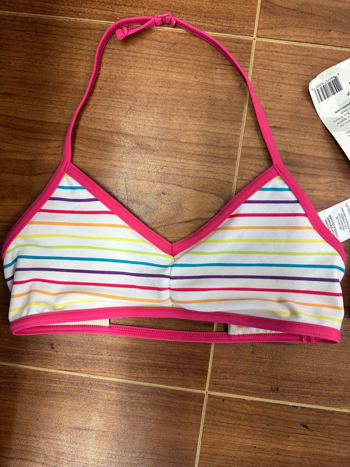 New Closeout Top Capezio T1004C Striped Halter Strappy Child Sizes Jazz Modern