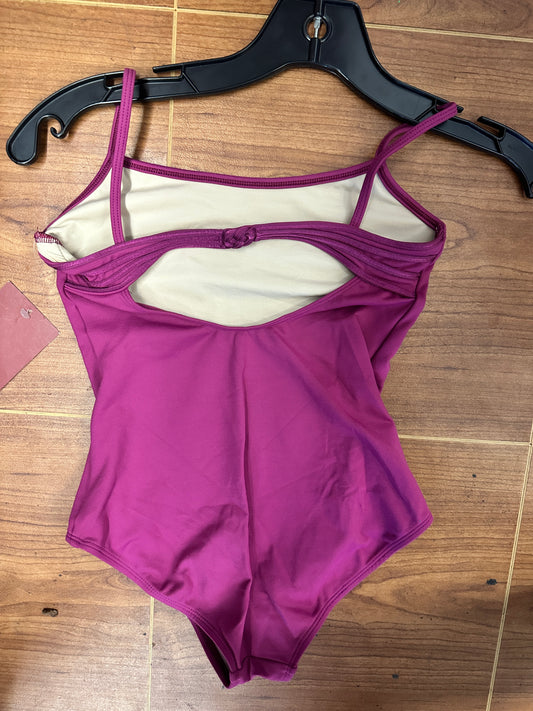 NEW Leotard Mirella Large Child Plum Lycra Keyhole back Ballet Tap Jazz