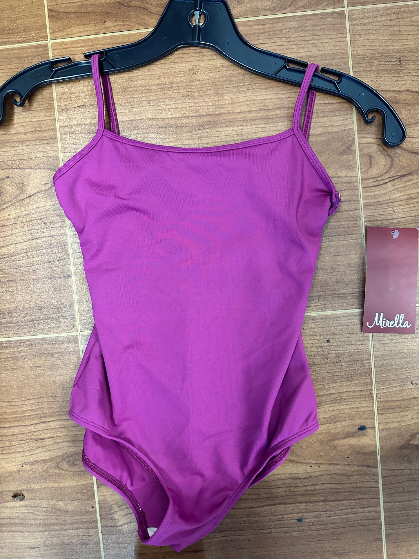NEW Leotard Mirella Large Child Plum Lycra Keyhole back Ballet Tap Jazz