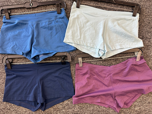 New Shorts Capezio Lycra Various Colors Adult Sizes Jazz Modern