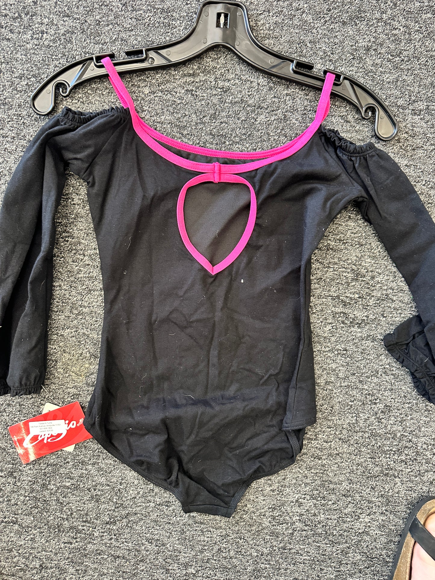 New Leotard Capezio 10027C Retro Cold Shoulder Child Large Ballet Tap
