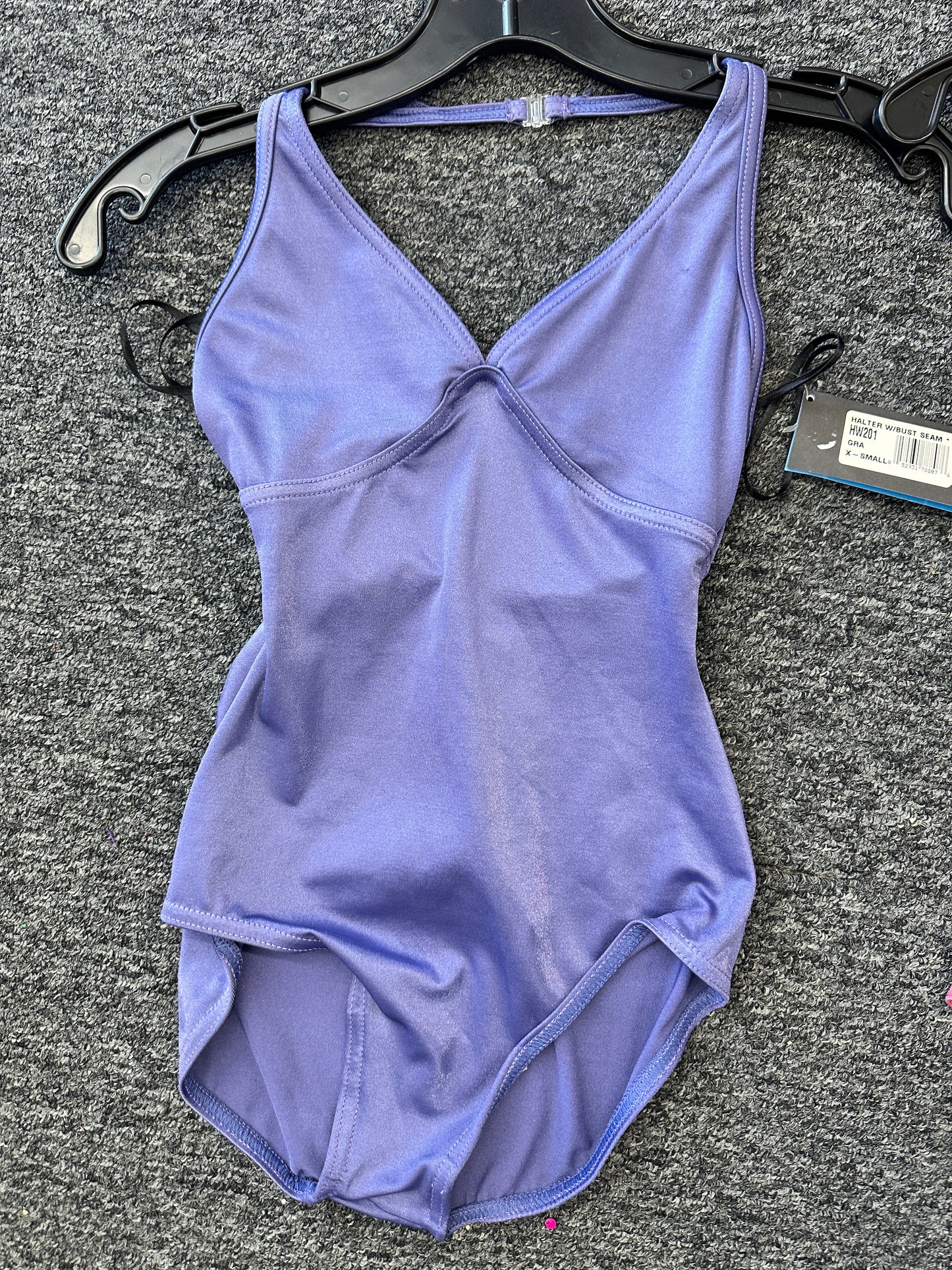 New Leotard Harmonie HW201 in XS Adult Halter Silky Look Lycra Ballet Jazz Pointe