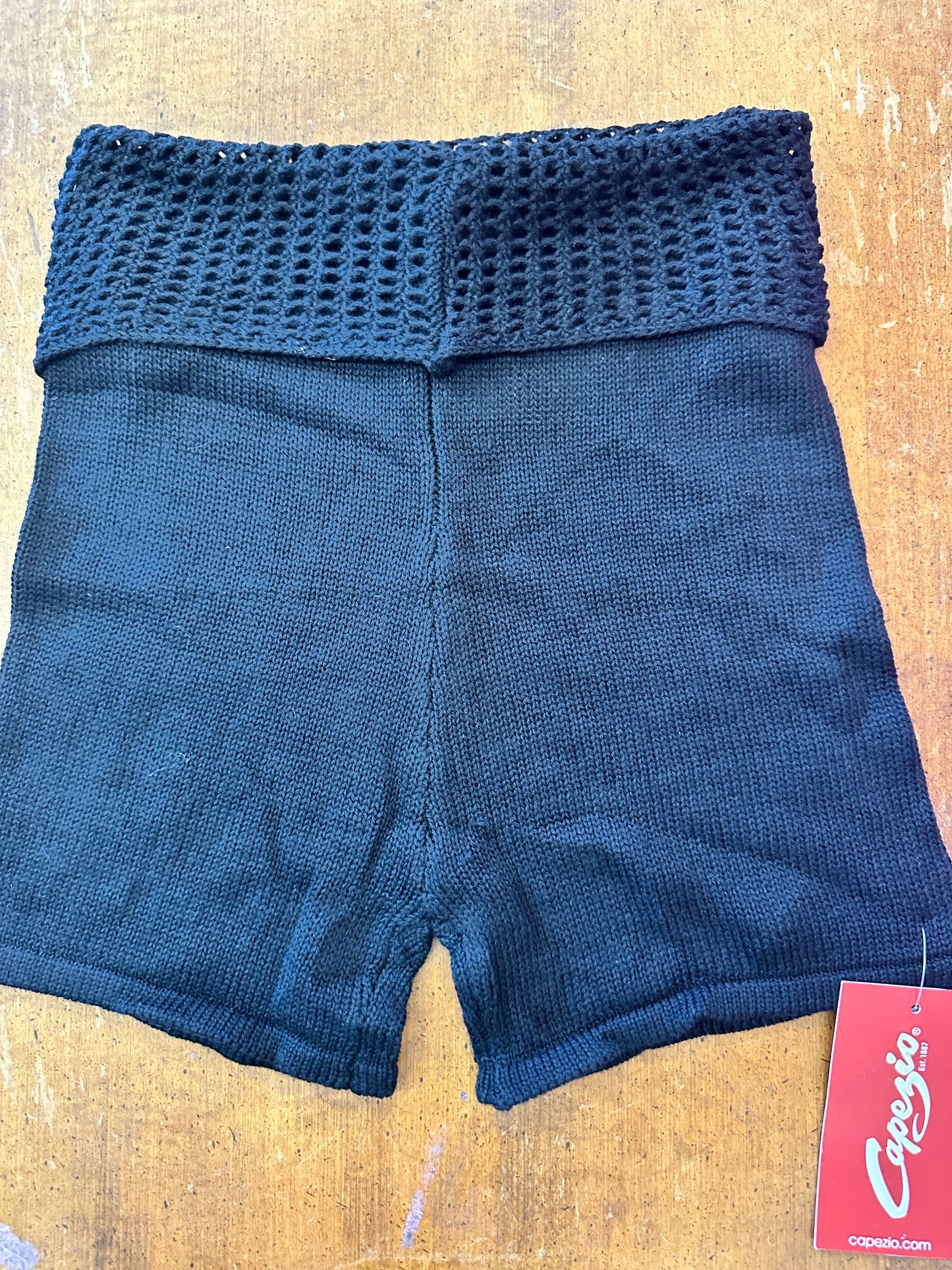 New Knit Shorts Capezio CK1003W Black Adult Sizes Ballet Fold Over Pointe