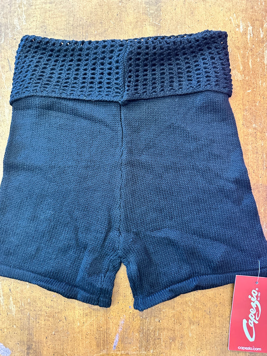 New Knit Shorts Capezio CK1003W Black Adult Sizes Ballet Fold Over Pointe