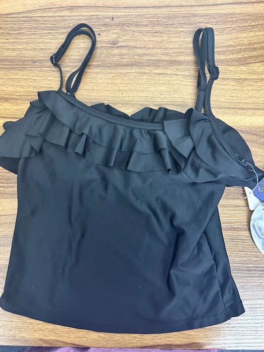 New Camisole Top Capezio 7402 Black Ruffle Small Adult Jazz Latin Clogging